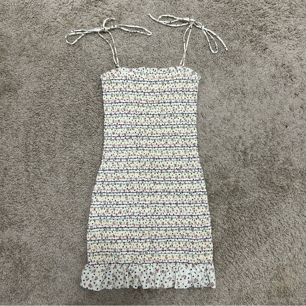 Floral Smocked Mini Dress